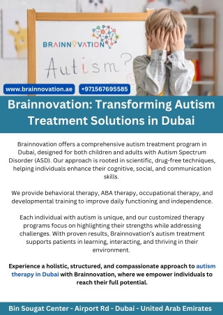 Brainnovation Transforming Autism Treatment Solutions in Dubai