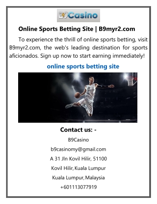 Online Sports Betting Site  B9myr2