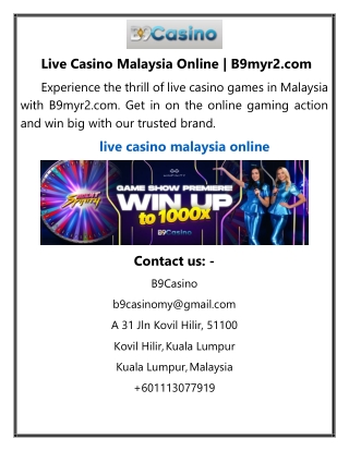 Live Casino Malaysia Online B9myr2