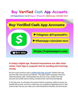 Which is the Best Place to Buy Verified Cash App Accounts?