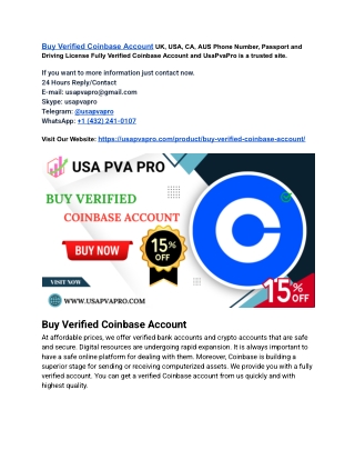 Bay 1 site Buy Verified Coinbase Accounts-100% Best US/UK Full Verified