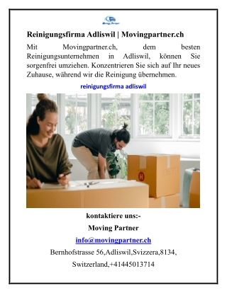 Reinigungsfirma Adliswil Movingpartner.ch