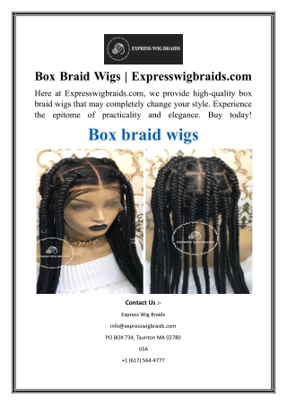 Box Braid Wigs  Expresswigbraids.com