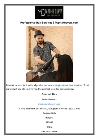 Professional Hair Services  Mgmakeovers