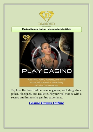 Casino Games Online | diamondcricketid.in