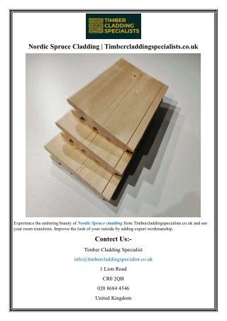 Nordic Spruce Cladding  Timbercladdingspecialists.co.uk