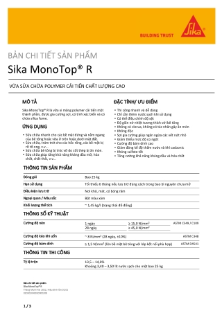 Sika Monotop R - Concrete repair mortar