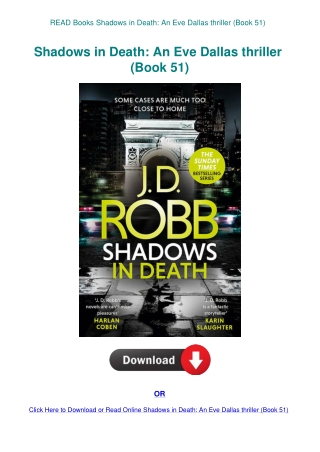 READ Books Shadows in Death An Eve Dallas thriller (Book 51)