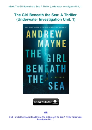 eBook The Girl Beneath the Sea A Thriller (Underwater Investigation Unit  1)