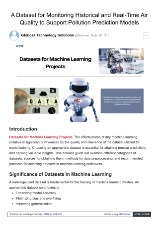 A Dataset for Monitoring Historical and Real-Time Air Quality to Support Polluti