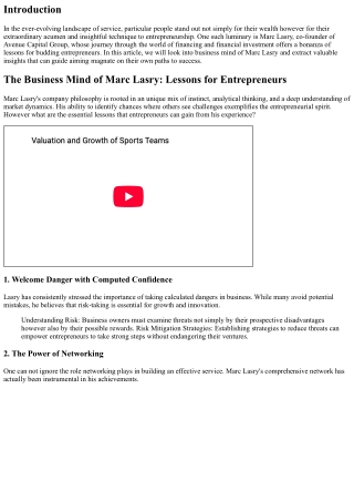 Business Mind of Marc Lasry: Lessons for Entrepreneurs