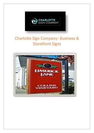 Charlotte Sign Company – The Best Signs in Charlotte, NC