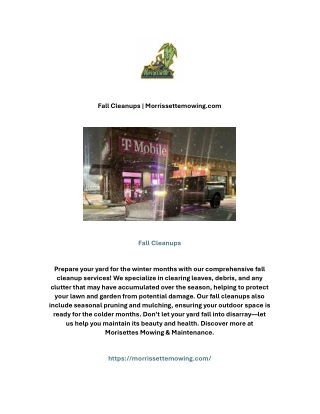 Fall Cleanups | Morrissettemowing.com