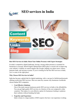 SEO services in India