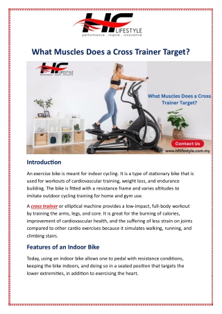 What Muscles Does a Cross Trainer Target?