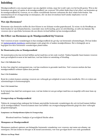 Het Effect van Hormonen op de Mondgezondheid bij Vrouwen