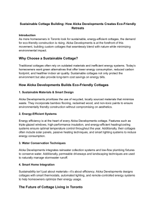 Sustainable Cottage Building_ How Alcka Developments Creates Eco-Friendly Retreats