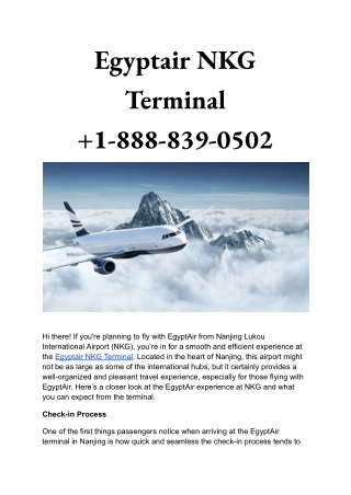 Egyptair NKG Terminal