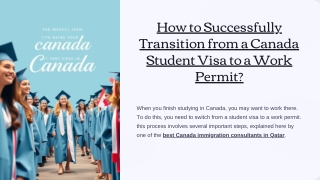 How to Successfully Transition from a Canada Student Visa to a Work Permit?