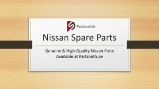Genuine Nissan Spare Parts – Quality, Performance, and Reliability