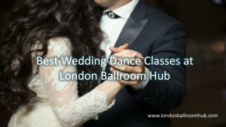 Best Wedding Dance Classes at London Ballroom Hub