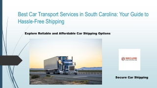 Best Car Transport Services in South Carolina