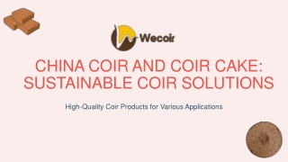 China Coir and Coir Cake Sustainable Coir Solutions