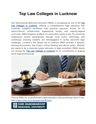 Top Law Colleges in Lucknow