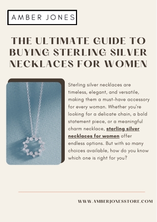 The Ultimate Guide to Buying Sterling Silver Necklaces for Women