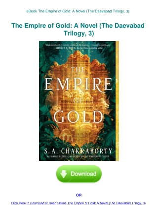 eBook The Empire of Gold A Novel (The Daevabad Trilogy  3)