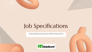 How to Write a Job Specification