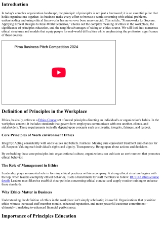 Structures for Success: Applying Ethical Models to Real-World Situations