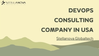DevOps Consulting Company in USA Stellanova Globaltech