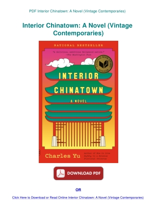 PDF Interior Chinatown A Novel (Vintage Contemporaries)