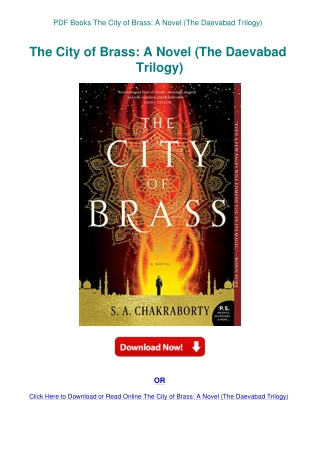 PDF Books The City of Brass A Novel (The Daevabad Trilogy)