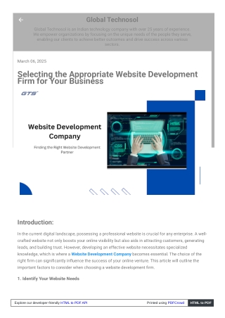 Selecting the Appropriate Website Development Firm for Your Business