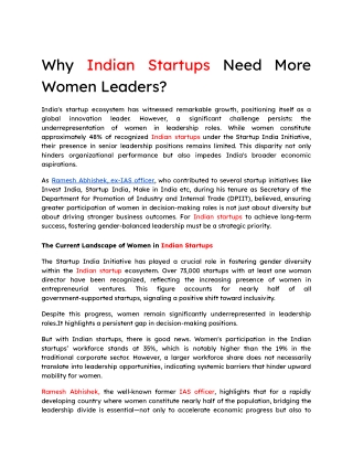 _Why Indian Startups Need More Women Leaders