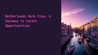 Netherlands Work Visa: A Gateway to Career Opportunities