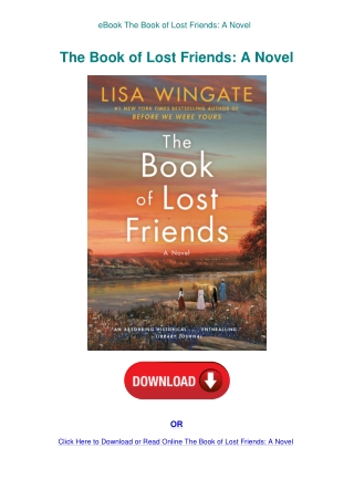 eBook The Book of Lost Friends A Novel