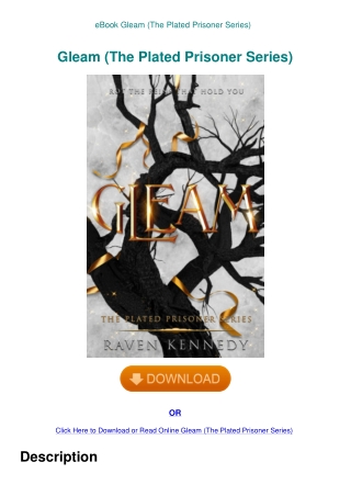 eBook Gleam (The Plated Prisoner Series)