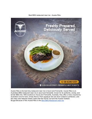 bbq restaurant near me - Aussie Ribs