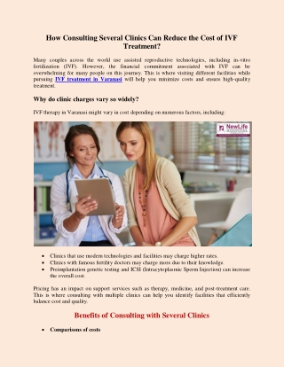 How Consulting Several Clinics Can Reduce the Cost of IVF Treatment?