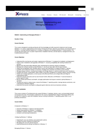 Managing Windows Environments Course in Singapore