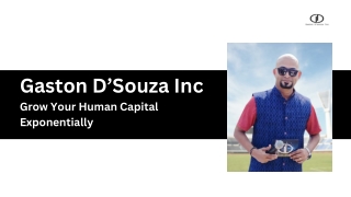 Gaston DSouza Inc - Best Motivational Speaker In India