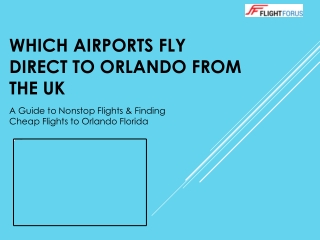 Cheap Flights to Orlando, Florida – Best Deals on Flights to Orlando