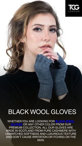 black wool gloves