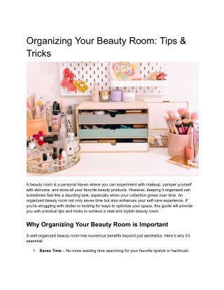 Organizing Your Beauty Room_ Tips & Tricks