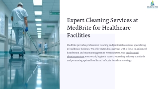Expert Cleaning Services at MedBrite for Healthcare Facilities
