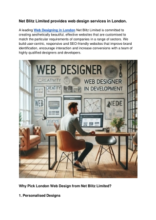 Net Blitz Limited provides web design services in London.