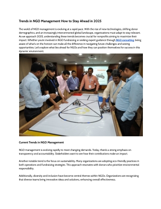Trends in NGO Management How to Stay Ahead in 2025